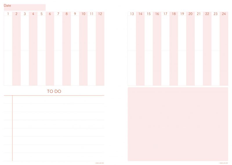 デイリープランナーPDF・オレンジ