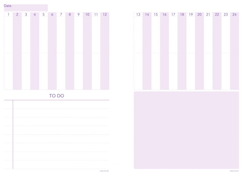 デイリープランナーPDF・パープル