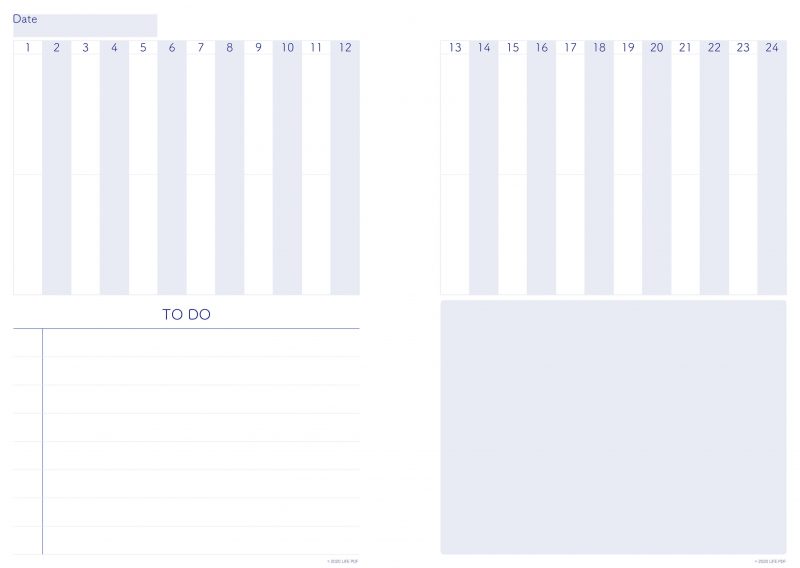 デイリープランナーPDF・ブルー