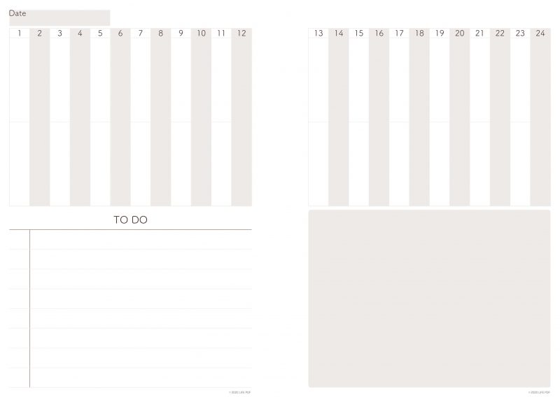 デイリープランナーPDF・ブラウン