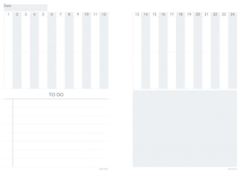 デイリープランナーPDF・ブルーグレイ